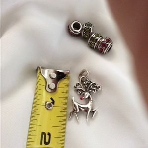 Brighton Dancing Deer Charm and Two Green Spacers